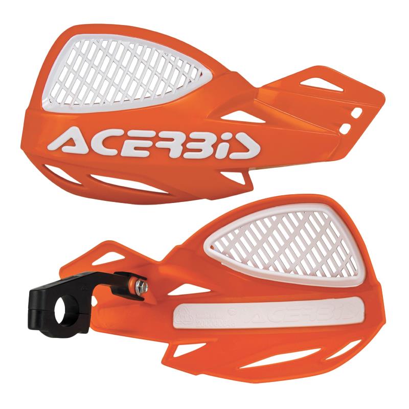 Acerbis Uniko MX Handguards Pair + Kit For White Orange KTM XC-W 250 TPI 2018 - 2023